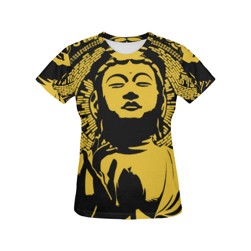 BUDDHA All Over Print T-Shirt for Women (USA Size) (Model T40)