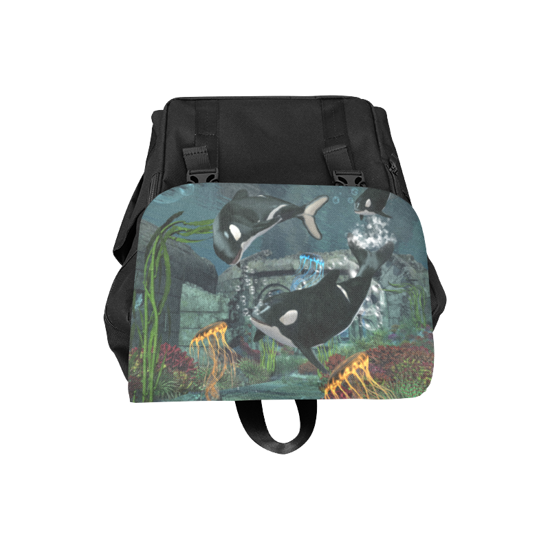 Amazing orcas Casual Shoulders Backpack (Model 1623)
