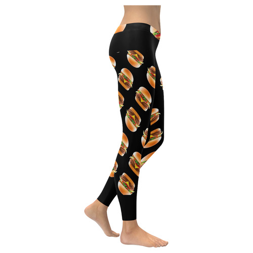 burger-56 Women's Low Rise Leggings (Invisible Stitch) (Model L05)