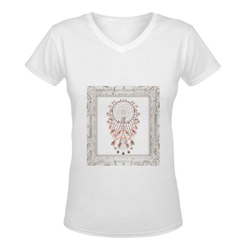 dreamcatcher 2 Women's Deep V-neck T-shirt (Model T19)