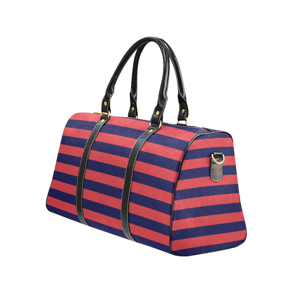 weekender blue red New Waterproof Travel Bag/Large (Model 1639)