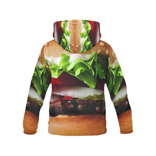burger All Over Print Hoodie for Women (USA Size) (Model H13)
