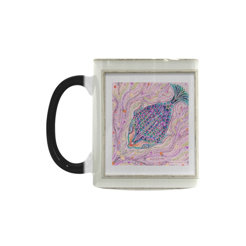 artistic pink fish Custom Morphing Mug