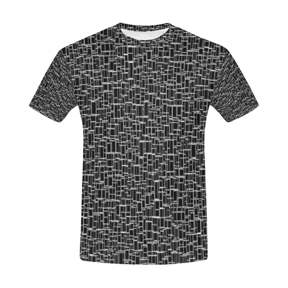 Black & White 4 All Over Print T-Shirt for Men (USA Size) (Model T40)