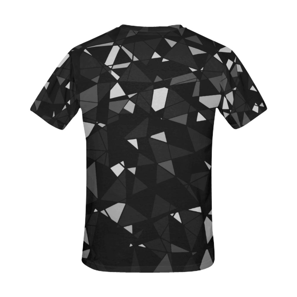 Black All Over Print T-Shirt for Men (USA Size) (Model T40)