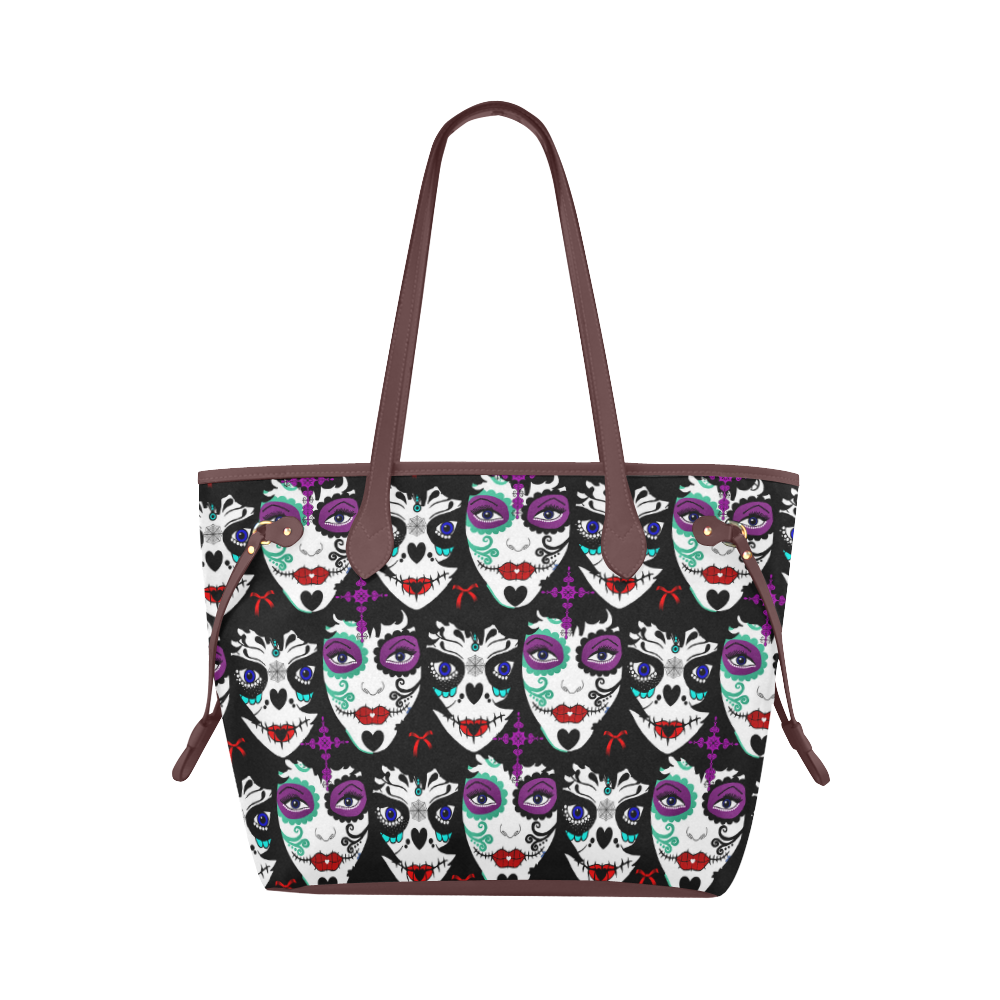 Day of the dead - sugarskull Clover Canvas Tote Bag (Model 1661)