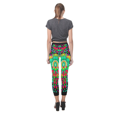 Rain meets sun in soul and mind Capri Legging (Model L02)