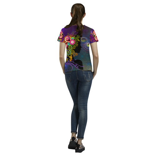 ladies decor All Over Print T-Shirt for Women (USA Size) (Model T40)