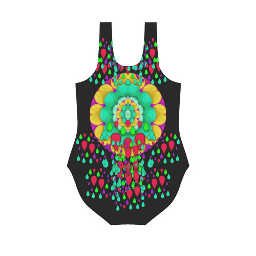 Rain meets sun in soul and mind Vest One Piece Swimsuit (Model S04)