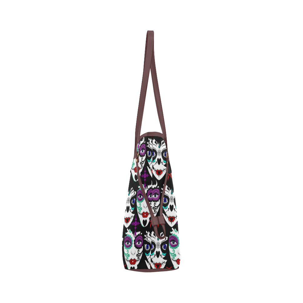 Day of the dead - sugarskull Clover Canvas Tote Bag (Model 1661)