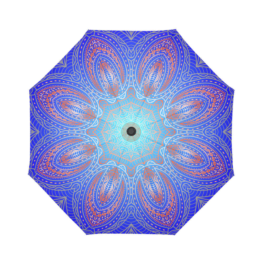 mandala flower Auto-Foldable Umbrella (Model U04)
