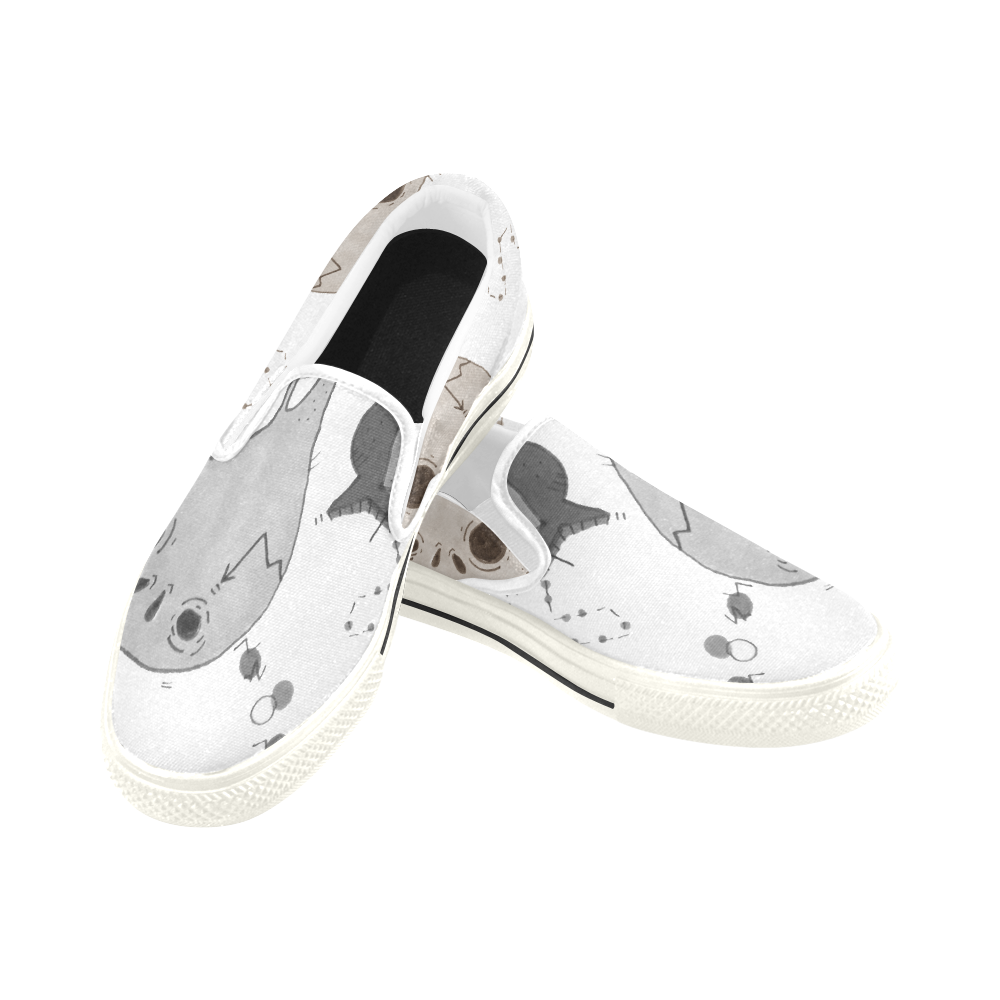 Fire spirits Slip-on Canvas Shoes for Kid (Model 019)