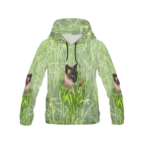 sophie in tall grass All Over Print Hoodie for Women (USA Size) (Model H13)