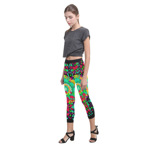 Rain meets sun in soul and mind Capri Legging (Model L02)