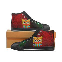 Cute owl, mandala design Men’s Classic High Top Canvas Shoes (Model 017)