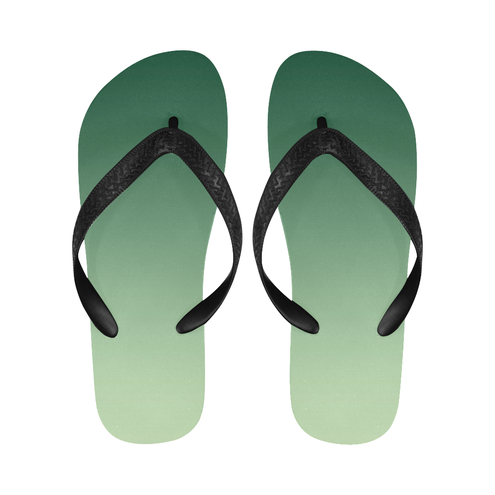 Green Ombre Flip Flops for Men/Women (Model 040)