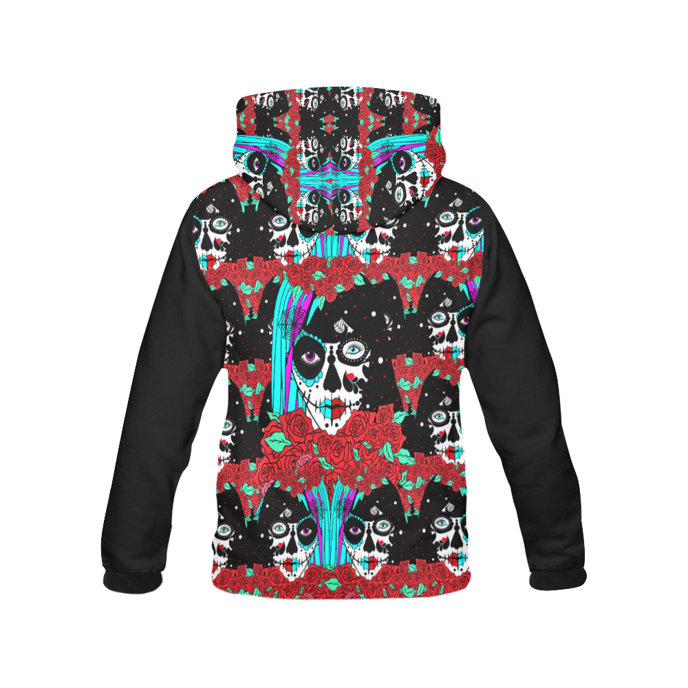Identity crisis sugarskull- Day of the dead All Over Print Hoodie for Men (USA Size) (Model H13)