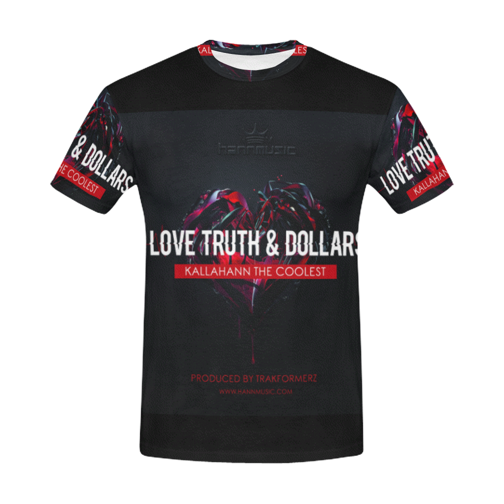 love truth and dollars all over tee All Over Print T-Shirt for Men (USA Size) (Model T40)