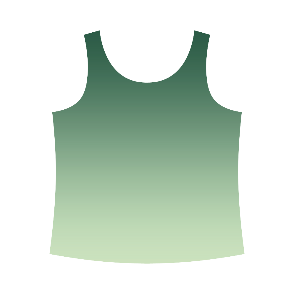 Green Ombre All Over Print Tank Top for Women (Model T43)