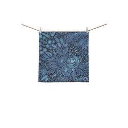 Watercolor Night garden Square Towel 13“x13”