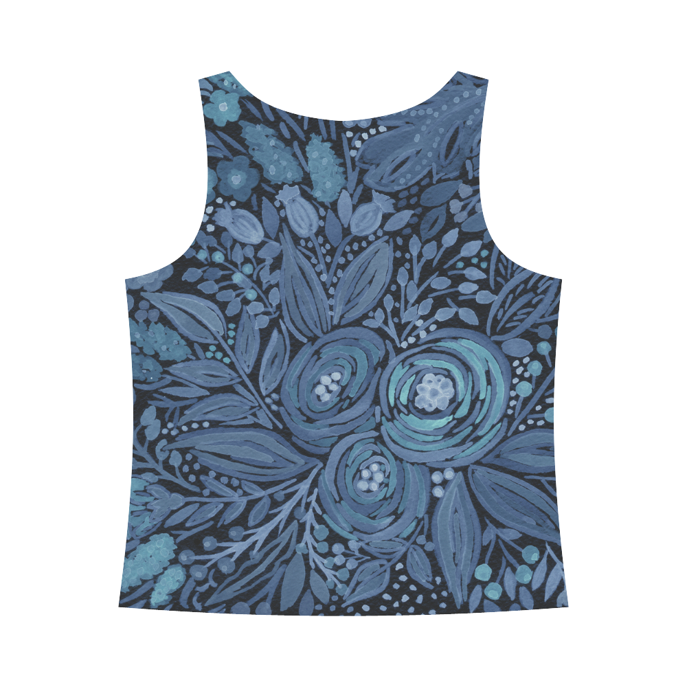 Watercolor Night garden All Over Print Tank Top for Women (Model T43)