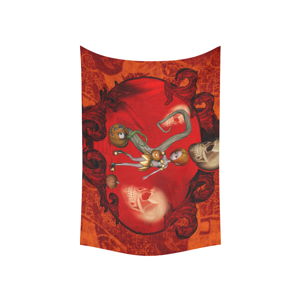 Halloween, pumpkin Cotton Linen Wall Tapestry 60"x 40"