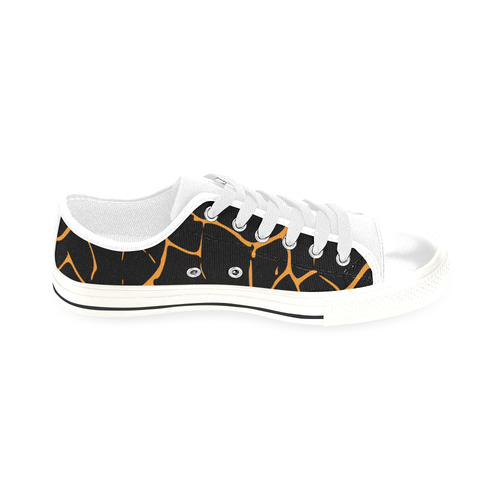 Abstract "white" Men's Classic Canvas Shoes/Large Size (Model 018)