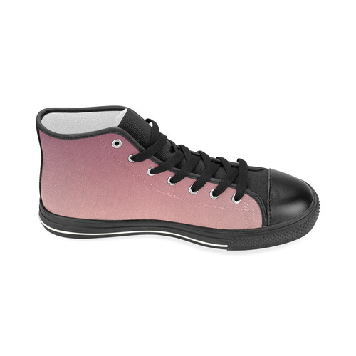 Pink purple Ombre Women's Classic High Top Canvas Shoes (Model 017)