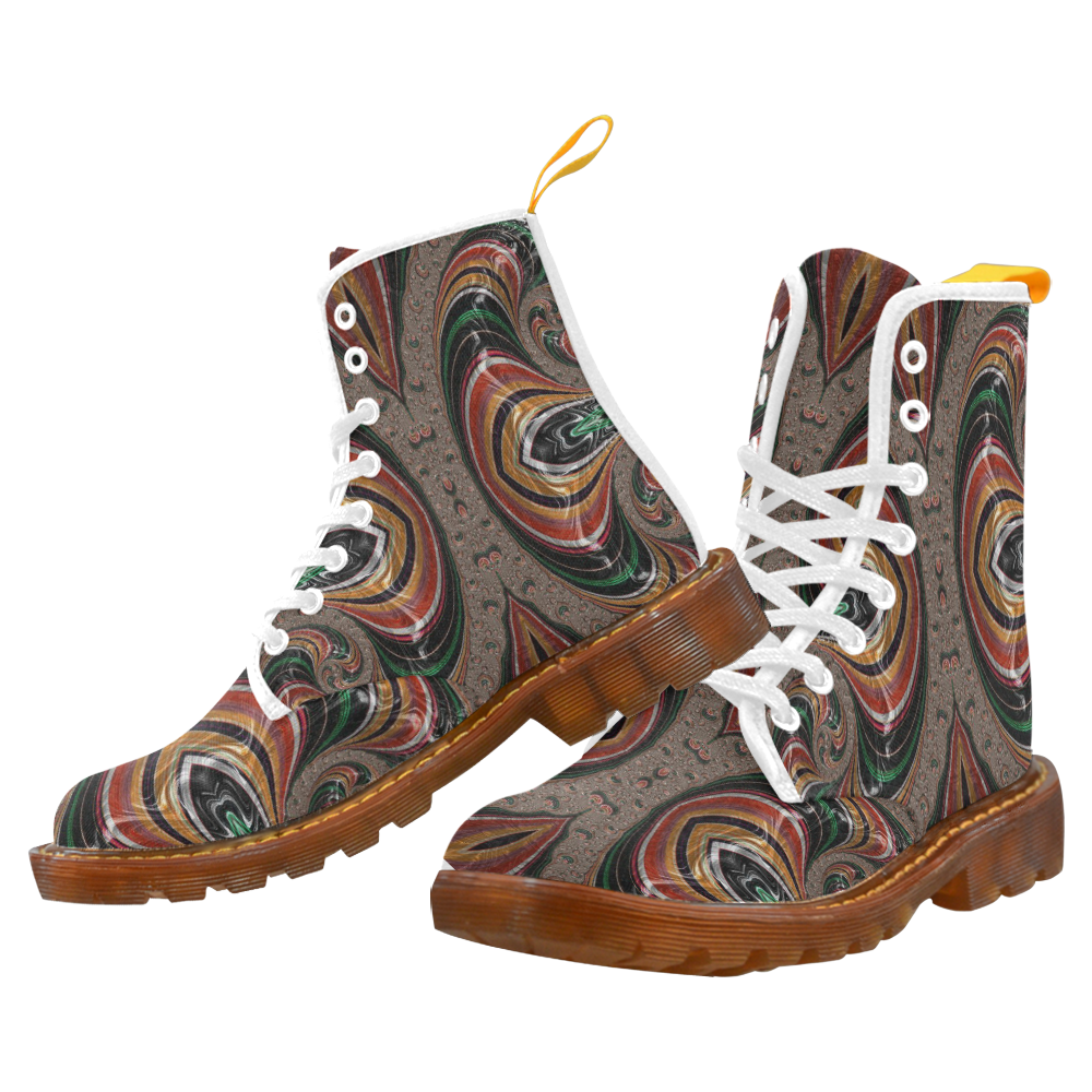 Court Jesters at Play Fractal Abstract Martin Boots For Men Model 1203H