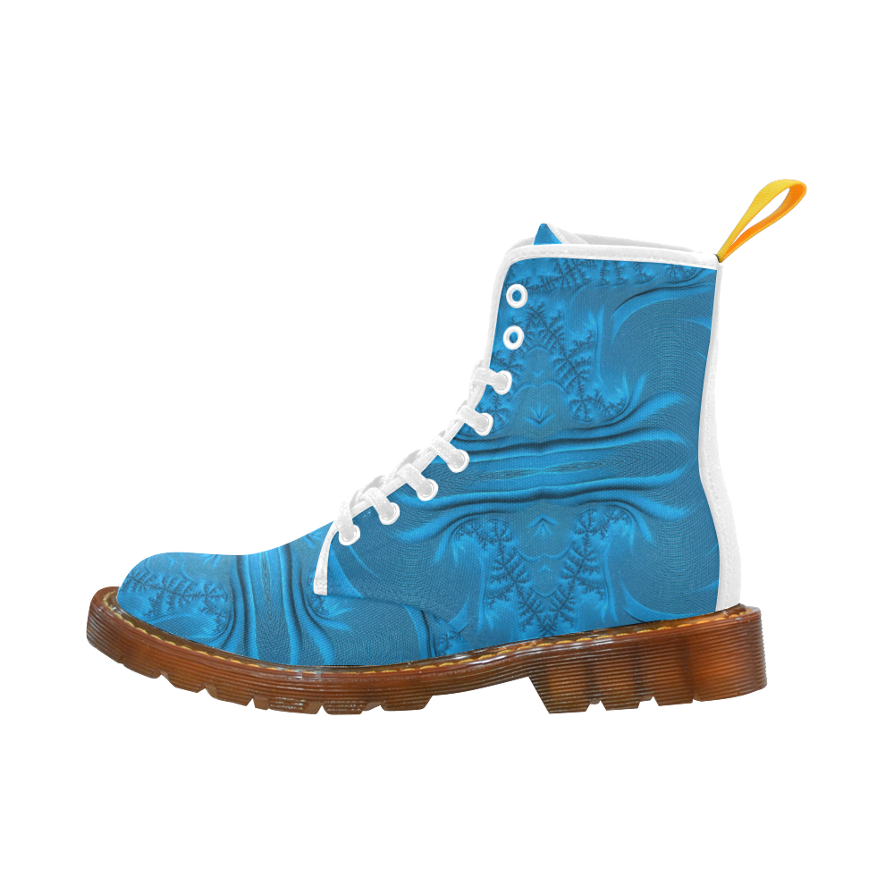 Frosty Ice on the Lake Waters Fractal Abstract Martin Boots For Men Model 1203H