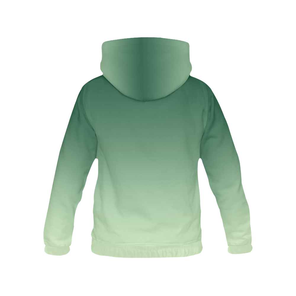 Green Ombre All Over Print Hoodie for Women (USA Size) (Model H13)