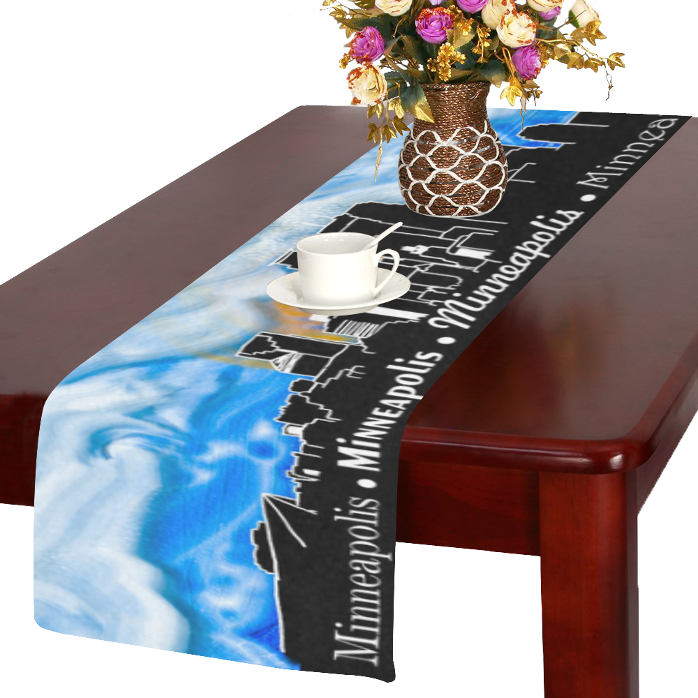 Minneapolis Skyline Table Runner 14x72 inch