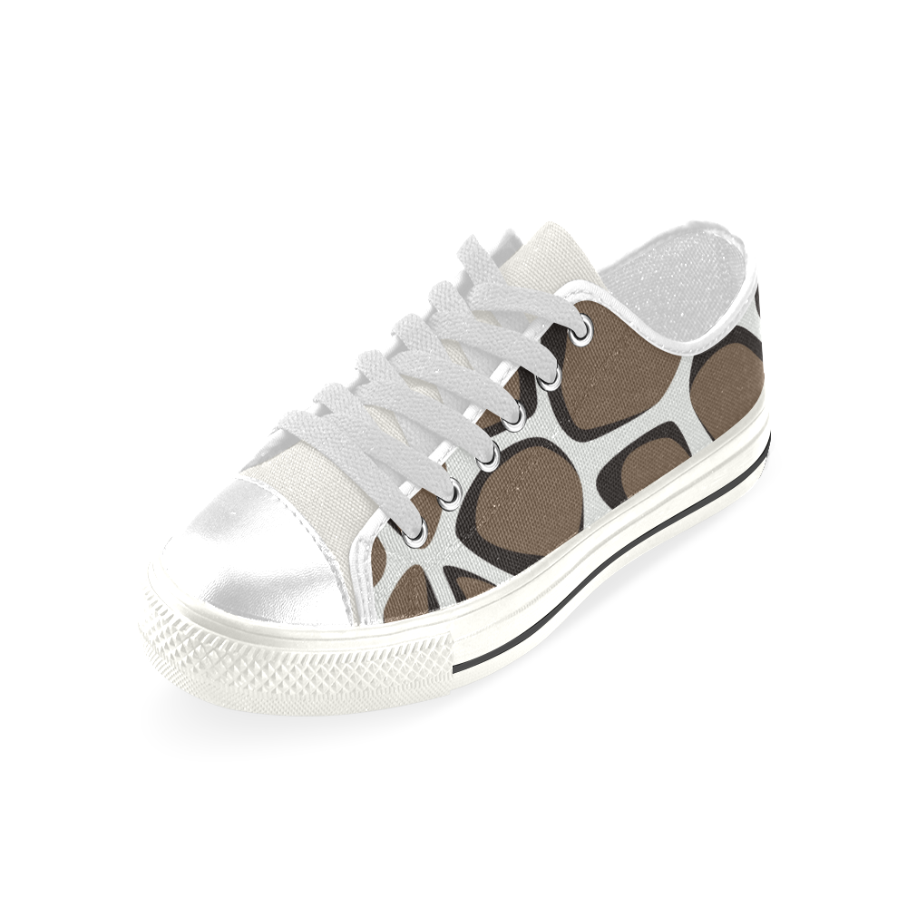 Giraffe "white" Men's Classic Canvas Shoes (Model 018)