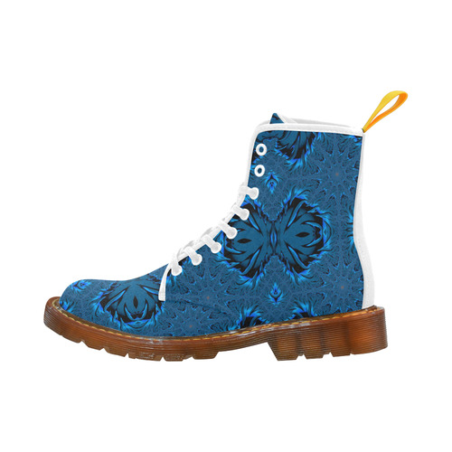 Frost Forming on the Lake Waters Fractal Abstract Martin Boots For Men Model 1203H