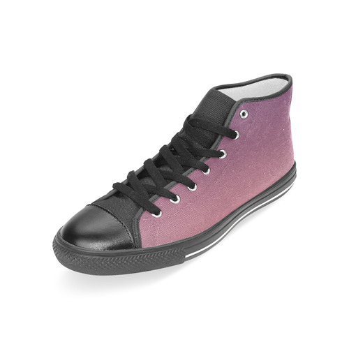 Pink purple Ombre Women's Classic High Top Canvas Shoes (Model 017)