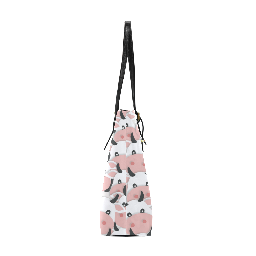 Herd of Cartoon Cows Euramerican Tote Bag/Small (Model 1655)