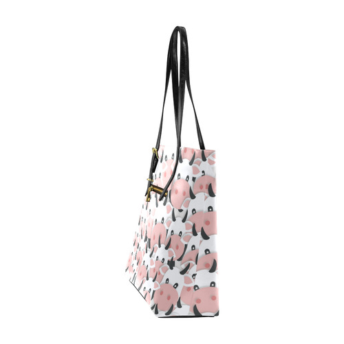 Herd of Cartoon Cows Euramerican Tote Bag/Small (Model 1655)