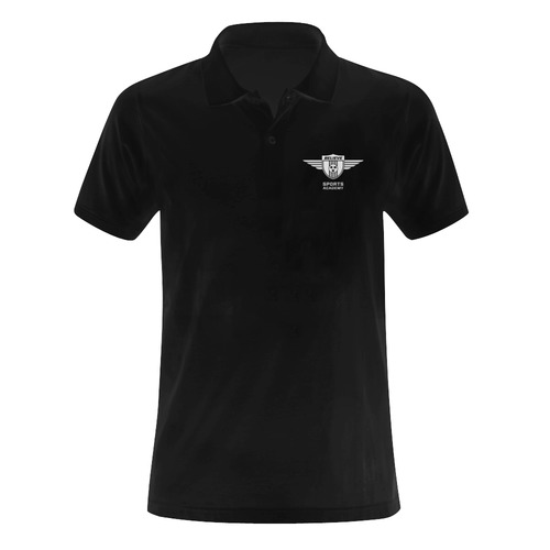 Black Polo Men's Polo Shirt (Model T24)