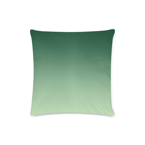 Green Ombre Custom Zippered Pillow Case 16"x16"(Twin Sides)