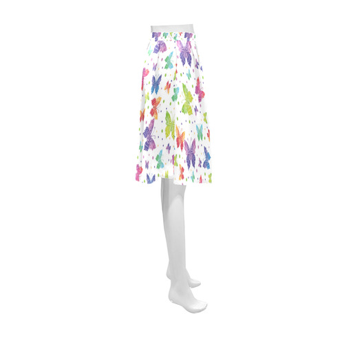 Colorful Butterflies Athena Women's Short Skirt (Model D15)