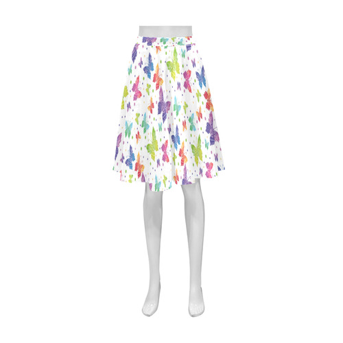 Colorful Butterflies Athena Women's Short Skirt (Model D15)