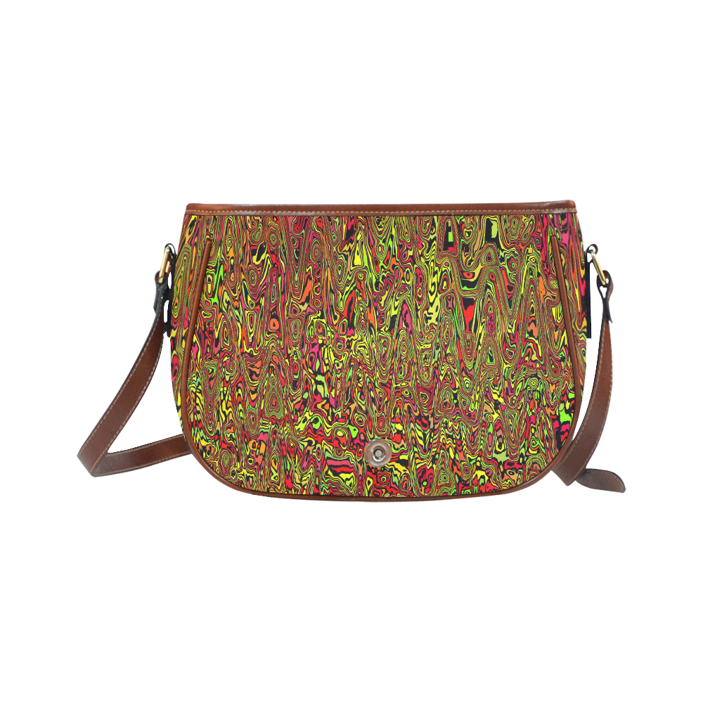 modern abstract 45C by JamColors Saddle Bag/Large (Model 1649)