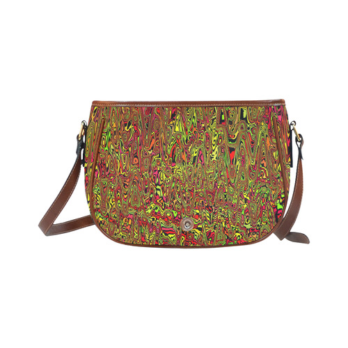 modern abstract 45C by JamColors Saddle Bag/Large (Model 1649)