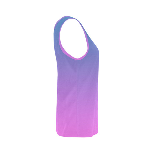 Pink blue Ombre All Over Print Tank Top for Women (Model T43)