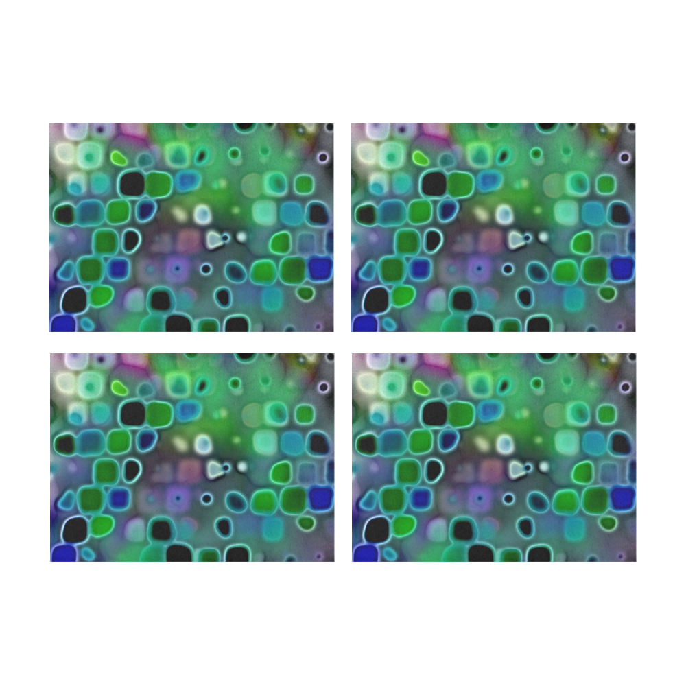 psychedelic lights 1 by JamColors Placemat 14’’ x 19’’ (Set of 4)