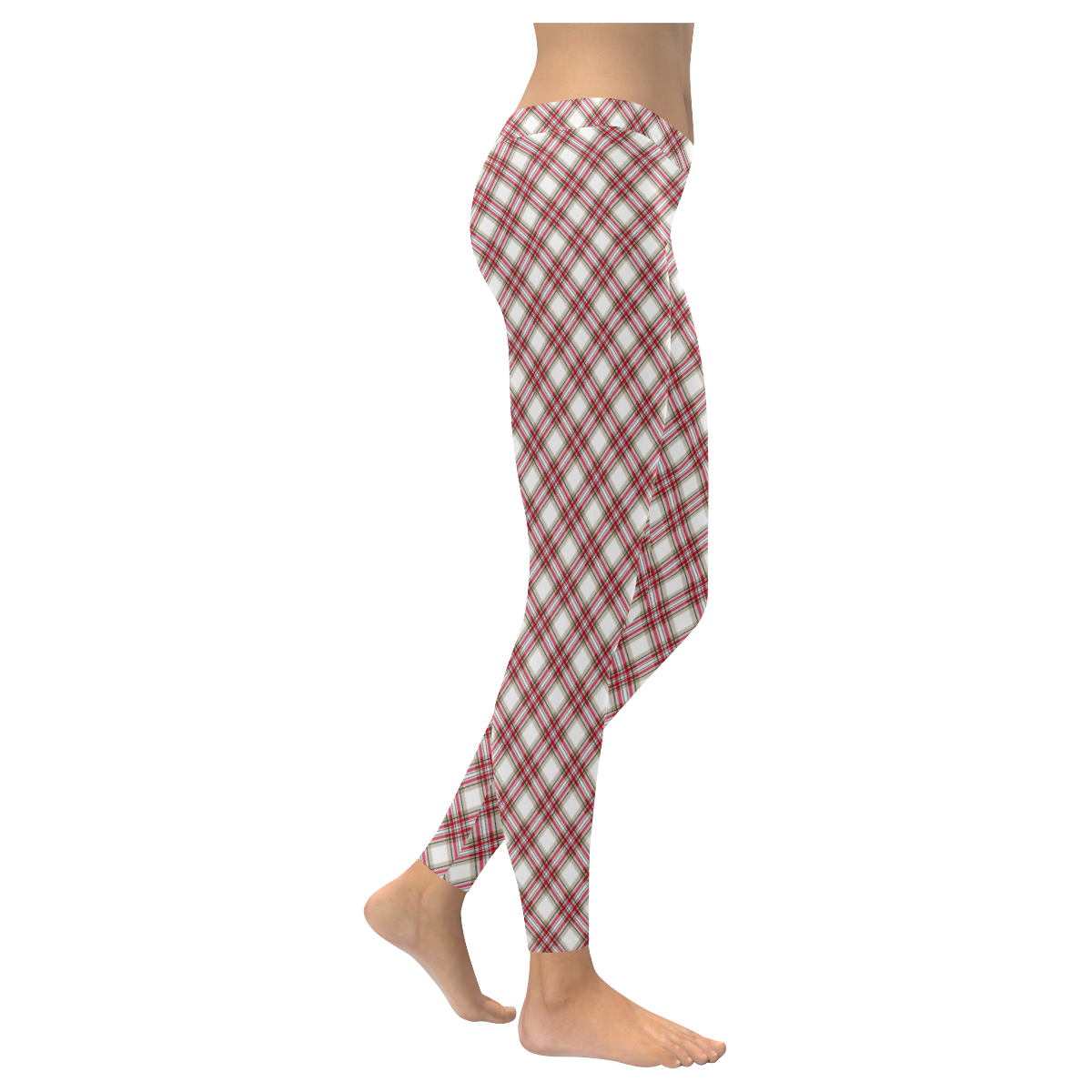 PLAID Women's Low Rise Leggings (Invisible Stitch) (Model L05)