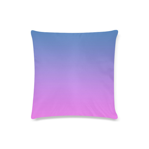 Pink blue Ombre Custom Zippered Pillow Case 16"x16"(Twin Sides)