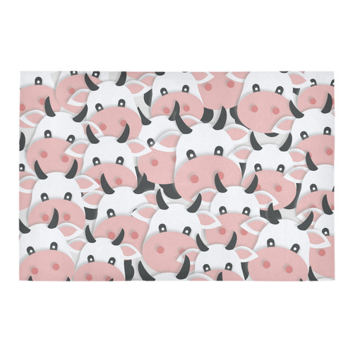 Herd of Cartoon Cows Azalea Doormat 24" x 16" (Sponge Material)