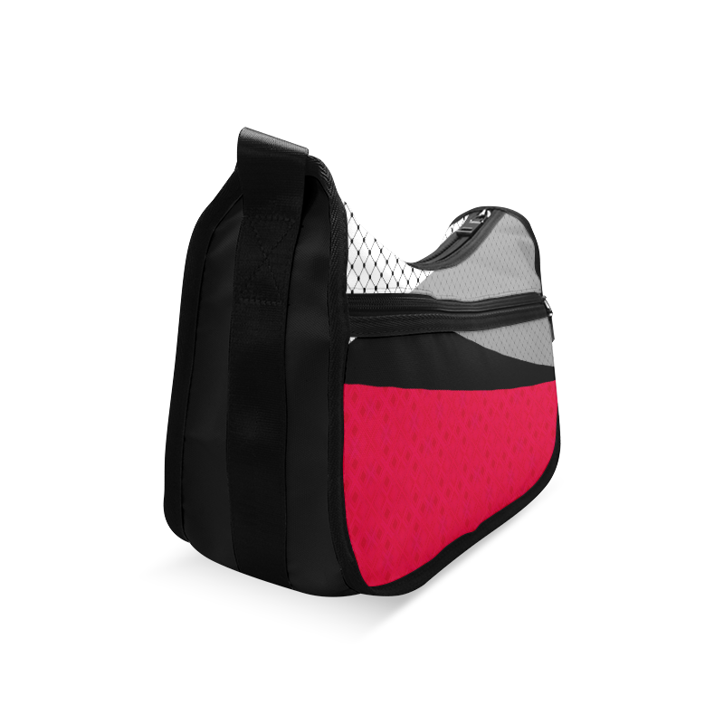 Red gray black patchwork Crossbody Bags (Model 1616)
