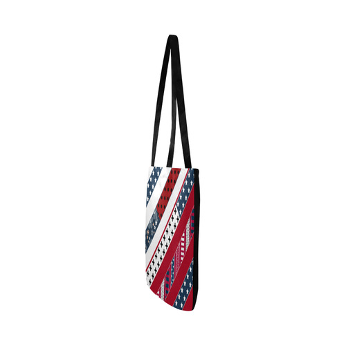 Red white blue pattern Reusable Shopping Bag Model 1660 (Two sides)